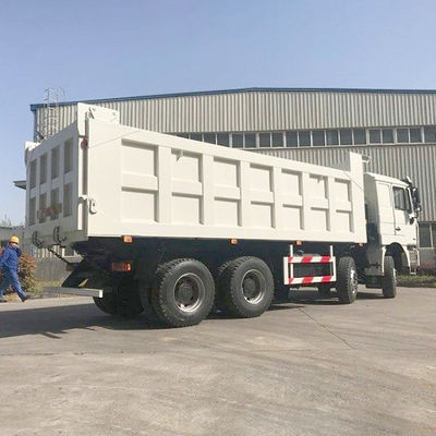 Shacman 8X4 Дамп-грузовики для тяжелых машин LHD грузовой бак Размер 6800*2350*1600 мм